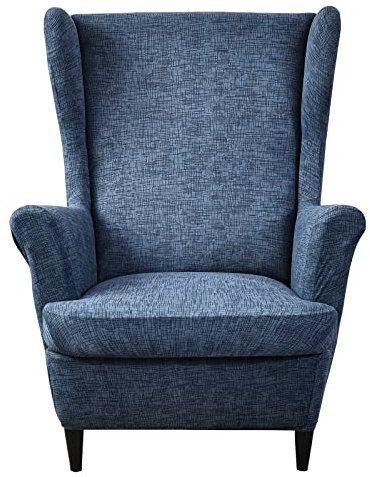 MINGPINHUIUS Wingback Chair Cover Sofa Slipcover - Stretch Polyester Wingback Armchair Covers Super Soft Furniture Protector Couch for Living Room Machine Washable/Skid Resistance