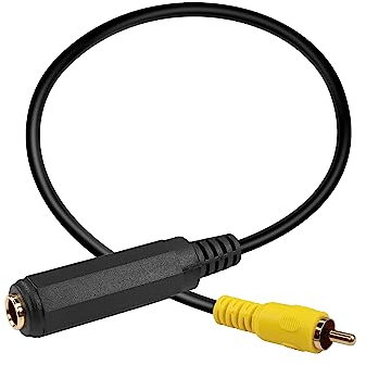 PNGKNYOCN Câble adaptateur RCA vers 1/4,6.35mm 1/4'' TS femelle vers RCA mâle Câble audio pour amplificateurs, haut-parleurs, récepteurs AV (0.3M)