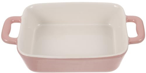 Angoily Pirofila rosa piccoli pirottini in ceramica per il forno utilizzabile anche come stampo per lasagne o teglia per torte, in acciaio al carbonio rettangolare