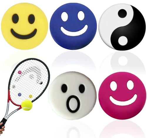 Eophmi Tennis Racket Dampeners 5 Pcs Silicone Tennis Shock Absorber Tennis Accessories Tennis Dampener Tennis Vibration Dampeners for Professional and Casual Players Tennis Training (Multicolour)