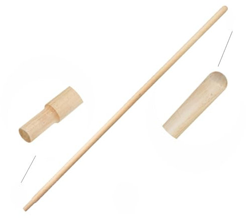 woplus Holzstiel 130cm Ø 28 mm mit Fräser unten 22mm Gerätestiel aus Holz ohne Gewinde Strassenbesenstiel Stiel für Besen oder Gartengeräte Besenstiel (Länge 130 cm)