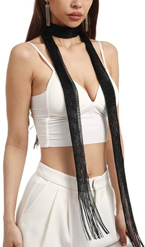 GMBYLBY Woman Thin Lace Tassels Scarf Lightweight Neck Scarf For Banquets Decorative