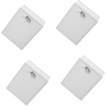 Mipcase Scatola Da 4 Pezzi scatola di riutilizzabile Piroscafo succo formula porta montaggio a parete della cassetta postale piccoli accessori per armadietti da lavoro AbS bianca