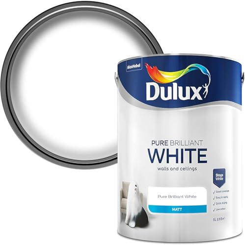 AXpower Inspirational Technology Empowering People Walls & Ceilings Matt Emulsion Paint Pure Brilliant White 5L | Smooth Finish, Easy to Apply, High Coverage Interior Wall Paint