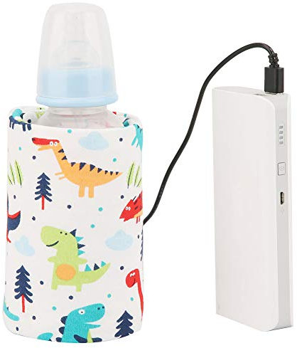 Heaveant Tragbarer Flaschenwärmer Unterwegs für Baby, Multifunktionaler Flaschenwärmer mit USB Schnellladung für den Ganzen Tag