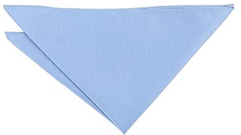 DQT Mens Plain Twill Pocket Square - Wedding, Business & Formal Suit Handkerchief - Dusty Blue