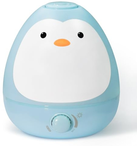 Earnest Living Baby 3-in-1 Cool Mist Luftbefeuchter BPA-frei mit Diffusor für ätherisches Öl + Nachtlicht, Luftbefeuchter für Kinderzimmer, große Räume, flüsterleise, automatische Abschaltung