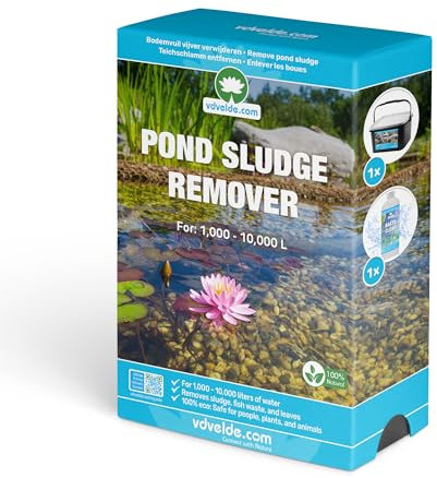vdvelde.com - Teichsauger-Alternative: Schmutzentfernungspaket - - Teichschlammentferner für 1.000-10.000L - 100% ökologisch: Teichreinigung - Sicher für Menschen, Pflanzen und Tiere