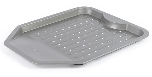 Salter Essentials perforé plaque de cuisson – antiadhésif Feuille pour four rectangulaire, Lavable au lave-vaisselle, Facile à nettoyer, Fabriqué au Royaume-Uni, Acier carbone durable, BW13672