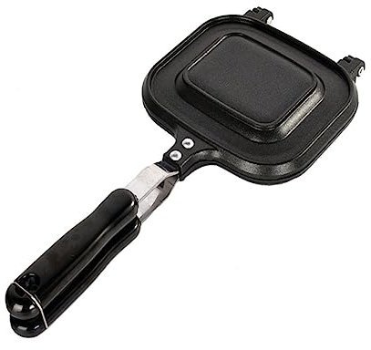 EXHUMKY Double Sided Frying Pan Non-Stick Pan for Sandwich Maker for Making Tortillas Ease Energy Saving