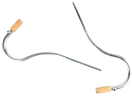 Joyance Moutiece de metal de corcho para fagot, 2 unidades, cuello curvado chapado en plata con junta de corcho, piezas de instrumentos de viento de madera, compatibles con varios modelos de fagot
