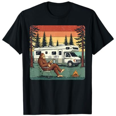 Vintage Camping Motorhome RV Bigfoot Adventure T-Shirt