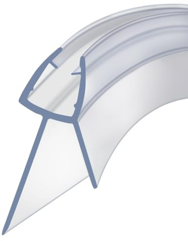 ARVO Shower Screen Seal Strip for 4–6 mm Glass | Covers Gaps Up to 20 mm | 89 cm Transparent Shower Door Seal Strip Replacement – Watertight for Curved Glass Doors