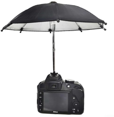 Camera Umbrella, Sunshade Umbrella for Canon DSLR Cameras Camcorders Sun Protection Accessories for Hot Shoe
