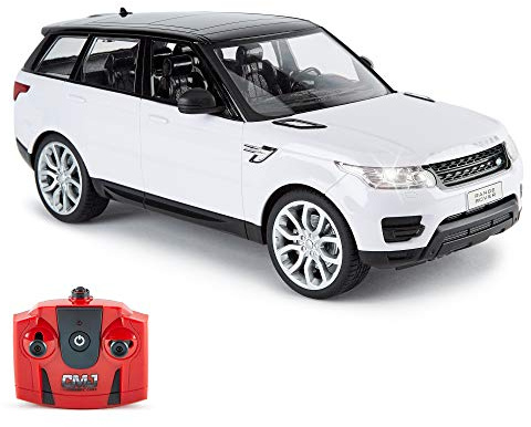 CMJ RC Cars Officially Licensed Remote Control Range Rover Sport in 30CM Size 1:14 Scale in White Colour