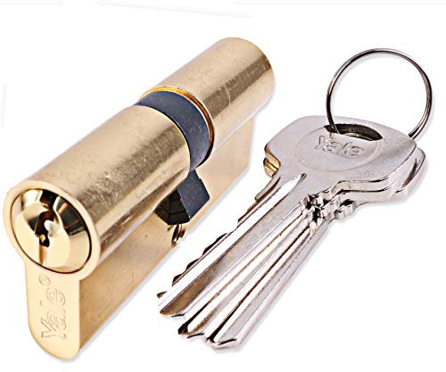 Yale 6 Pin Euro Double Profile Cylinder (35:10:50:, Brass)
