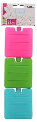 Les Colis Noirs LCN - Set de 3 Pain de Glace 100ml - Couleur Aléatoire - Glacière Sac Isotherme - 193