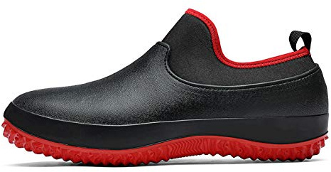 Nutteri Garden Shoes Men's Waterproof Gardening Rain Boots Unisex Outdoor Footwear for Camping Lawn Care and Yard Work (Black),9.5 Wide