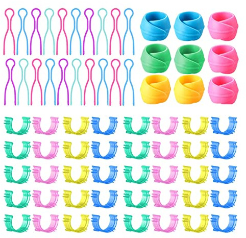 Clips de bobina, 69 piezas de plástico para bobinas y juego de abrazadores de hilo de silicona, clips de soporte de hilo de bobina para bordado, acolchado, accesorios de costura, carretes de hilo para