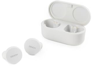 Denon PerL True Wireless-Kopfhörer, personalisiertes Klangprofil mit Masimo Adaptive Acoustic Technology, Geräuschunterdrückung, Wasserbeständigkeit, integrierten Mikrofonen, langer Akkulaufzeit, weiß