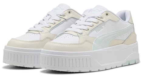 PUMA KARMEN II IDOL - Scarpe da ginnastica Femmina, PUMA WHITE-PEACEFUL BLUE-ALPINE SNOW,