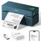 POLONO Bluetooth Etikettendrucker, Etikettiergerät 4x6 DHL labeldrucker, Ettikettendrucķer Label Printer für iOS, Android, Windows und Mac, Kompatibel mit Amazon, Ebay, Shopify, Etsy, USPS (Blau)