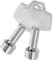 VILLFUL Llave De Cubo De Basura Triangular 2 Piezas De Metal Para Cerradura De Caja Pelable