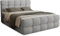 FurniDe24 Boxspringbett mit 2 Bettkästen, Taschenfederkernmatratze und Topper, Gepolstertes Doppelbett mit Kopfteil und Fußteil, Bouclé-Stoff, Polsterbett Leo (Anthology 17, 180 x 200 cm)