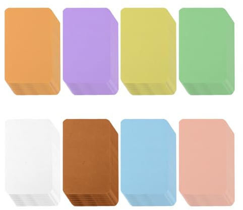 400 tarjetas de índice de 3.5 x 2.1 pulgadas, tarjeta flash gruesa en blanco para estudiar, tarjetas de notas de colores de doble cara para arte, bocetos, escritura, grabación, suministros de oficina