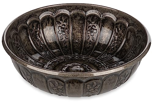 Alisveristime Turkish Hammam Bath Bowl, 7.87 in, 1.06 Qt (Black)