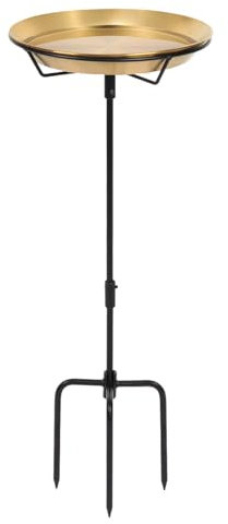 HRAYLTOP Stehende Vogel Bad Vogel Feeder Schüssel mit 29.1 Zoll Eisen Ständer mit Abnehmbarer Außendekoration für Garten Hinterhof Patio und Deck für das Anziehen von Vögeln