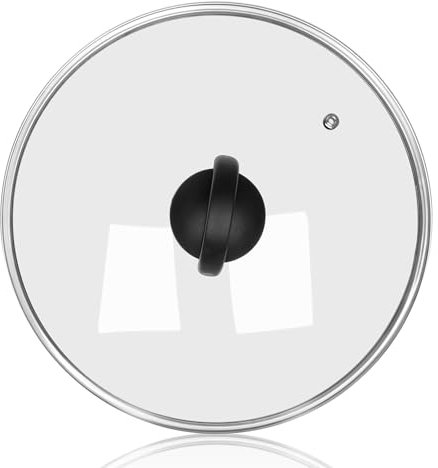 Akicderu Glasdeckel, Pfannendeckel 28 cm, Topfdeckel mit Hitzebeständiger Griff, Hochwertiger Deckel für Pfannen und Töpfe -Transparent, Langlebig, und Hitzebeständig - Spülmaschinengeeignet