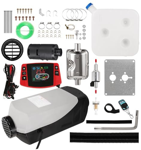 12V 5KW Dieselheizung, Standheizung Diesel mit 10L Tank, LCD Monitor, Automatische Höhenerkennung Diesel Luftheizung für Auto LKW Bus RV und Anhänger