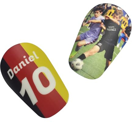 Protège-tibias de football personnalisés pour enfants - Avec photo et nom