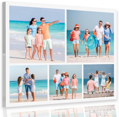 MAX SOLUTIONS Anpassat collage kanvas väggkonst heminredning personliga gåvor multifoto anpassat tryck familjeporträtt jubileum minnessak (design 11, 20 x 30 cm)
