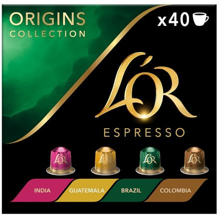 L'OR Origins Espresso Coffee Pods Variety Bundle x40 Nespresso®* Compatible