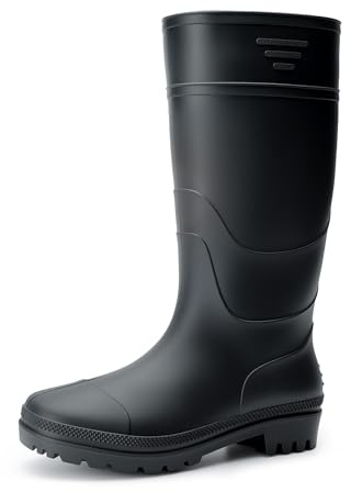 Bruno Marc Men's Wellington Boots | Waterproof Mid-Calf Rubber Work Rain Boots for Gardening, Dog Walking, Car Washing