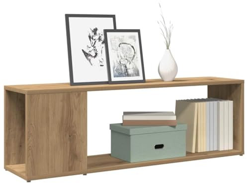 MOBCANT TV-Schrank, Sideboard TV-Bank Lowboard TV-möbel Geeignet für Wohnung Küche Wohnbereich Schlafzimmer Artisan-Eiche 100x24x32 cm Holzwerkstoff