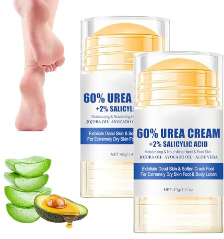 60% Urea Hydrating and Anti-Cracking Foot Cream, 2025 Upgraded Moisturising and Relieves Cracking and Dryness Foot Cream, Foot Lotion Heel Stick Repairs and Hydrates Dry and Cracked Feet and Hand (2)
