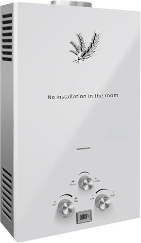 Scaldacqua a gas da 18 l, 36 KW, LPG, scaldabagno istantaneo, scaldabagno senza serbatoio per casa, camper, cabine, fienili (18 l, 36 KW)