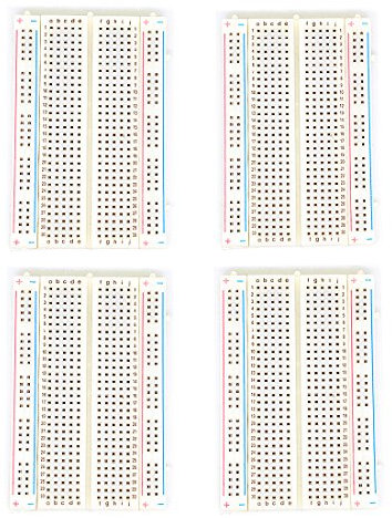 Oiyagai 4 Pcs Mini Solderless Breadboard,400 Ties Circuit PCB Board Kit for Proto Shield Circboard Prototyping