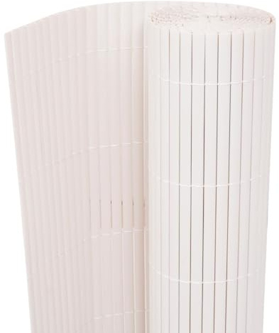 vidaXL Clôture de Jardin Blanc 150 x 500 cm PVC, Jardin et terrasse, clôture extérieure Moderne, clôture résistante aux intempéries, barrière élégante, Portail en PVC