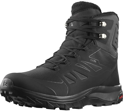 Salomon Outblast Thinsulate™ Climasalomon™ Waterproof (wasserdicht) Herren Winterschuhe, Schwarz (Black/Black/Black), 43 1/3 EU
