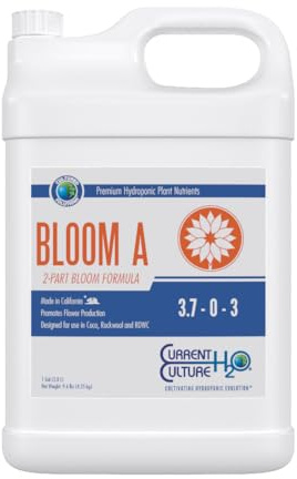 Cultured Solutions Bloom A - Pure Liquid Fertilizers | Crystal Clear Blends | Consistently pH Stable | Developed for Hydroponic Applications - Gallon Size