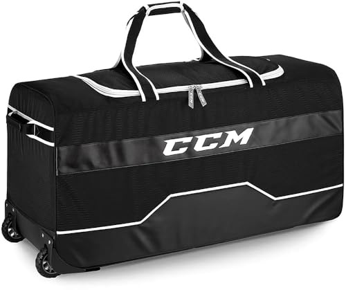 CCM Hockey 370 Wheeled Bag, Black (37 L x 19 H x 16.5 W)