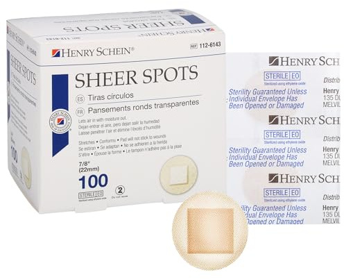 Adhesive Sheer Spot Bandage 7/8 | Durable, Breathable, and Flexible Bandages Designed for Minor Wounds, Providing Comfort and Secure Adhesion for Effective Healing - 100 per Box