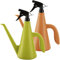 ZEAYEA 2 Pack Watering Can with Sprayer, 1 L Long Spout Watering Pot, Dual Purpose Spray Bottle for House Plant Outdoor Garden Flower, Green and Brown