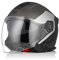ORIGINE Casco Moto Jet Bluetooth Omologato ECE con Doppia Visiera (EKO BLACK TITANIUM,M)