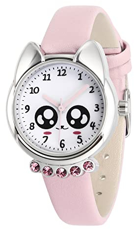 Bigmeda Orologio Bambina Orologio da Polso Ragazze per Bambini Analogico al Quarzo Sportivo Tempo Insegnante Impermeabile Pelle Orologio Bambino Ragazzi