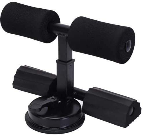 Sit up Exercise Equipment for Home Workouts,Sit Up Bar for Floor with Foot Holder,Abs Workout Equipment,Sit Up Assistant Device,Ab Crunch Machine,Sit up Foot Anchor with Rubber Suction Cup,Black